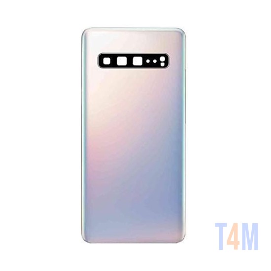 Tapa Trasera+Lente de Camara Samsung Galaxy S10 5G/G977 Plata Corona